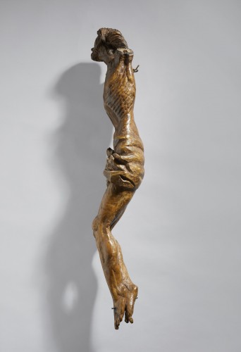 Crucified Christ  in lime wood  - End of the 16th century - 